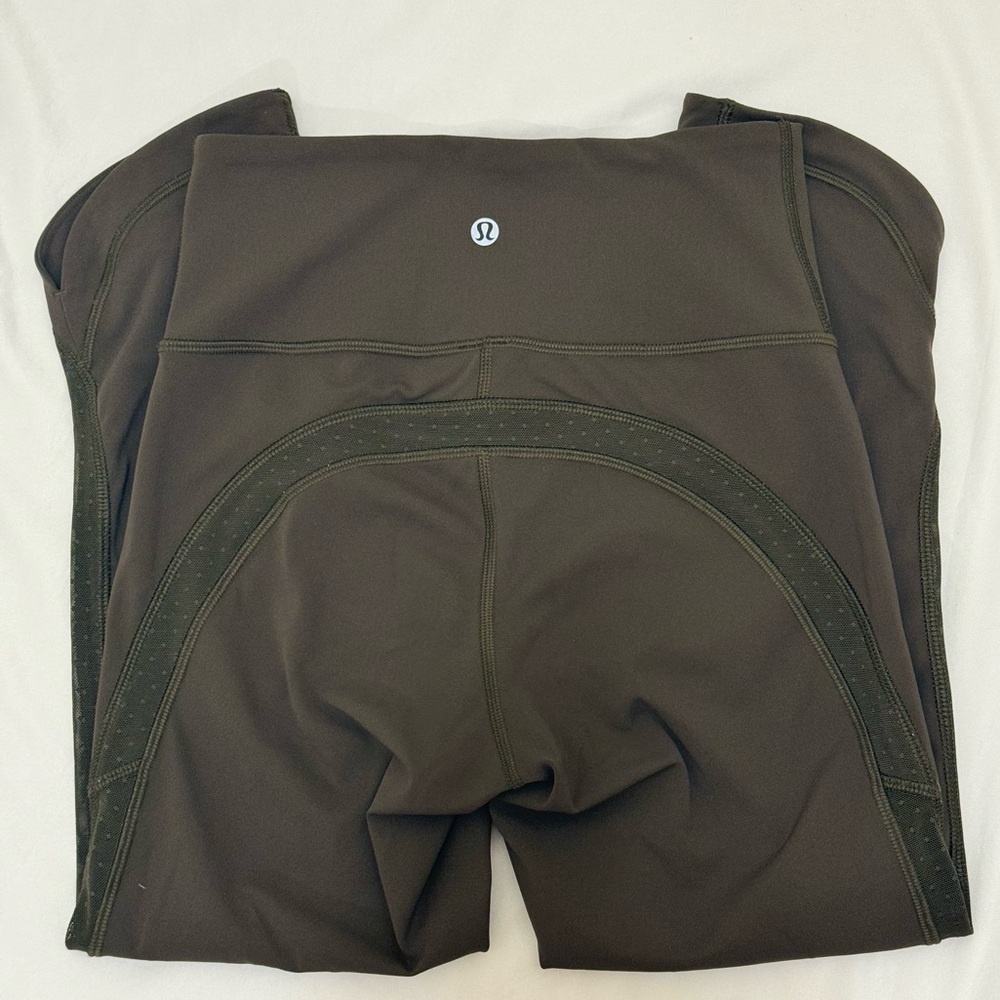 🍋LULULEMON🍋 Dark Olive Green leggings Size:4